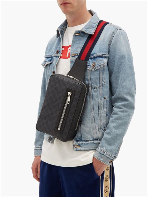 gucci bag black men|Gucci men's cross body bag.